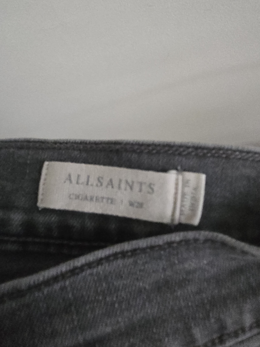 AllSaints Cigarette Jeans in Charcoal Gray